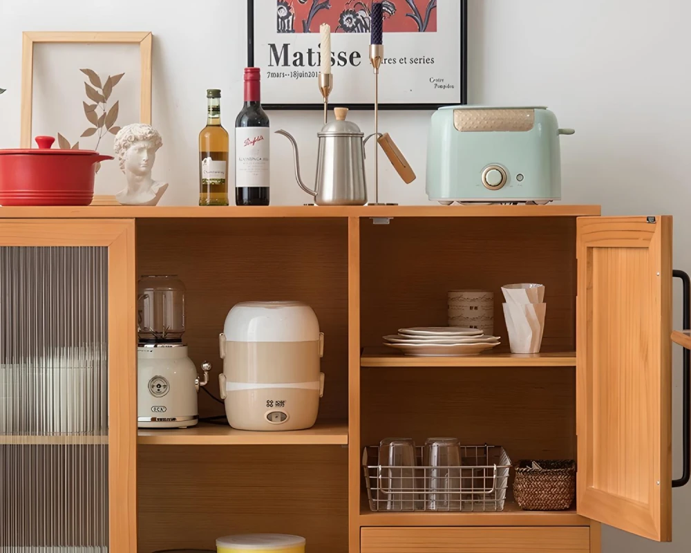 wood sideboard with drawers